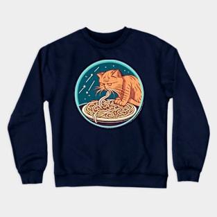 Galactic Spaghetti Cat Crewneck Sweatshirt